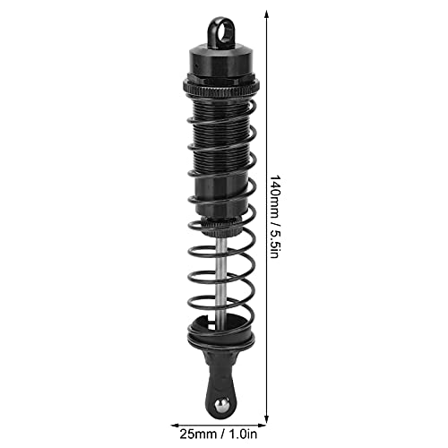2Scs 1/8 RC Shock Absorber 140mm Oil Filled Shock Absorber Verstelbare lente shock absorber voor TRAXXAS SLASH 2WD RC Car(zwart) 3