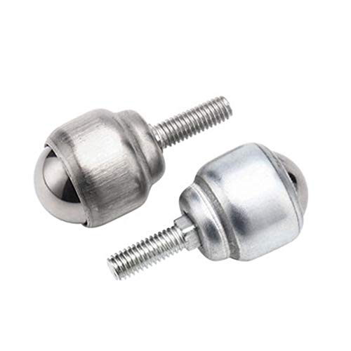 M5 Male Thread Bolt Type Ball Transfer Bearing Unit Roller Silver Tone 2 Pack (CY-12D, Carbon Steel Ball) 4