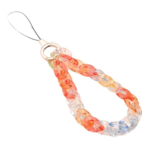 Universele kleurrijke acryl ketting Phone Chain Polsband ketting Mobile Telefoonkabel Mobiel Telefoonhanger Sleutelhanger van de telefoonketen Mobiel Telefoonriem Mobiele telefoon sieraden