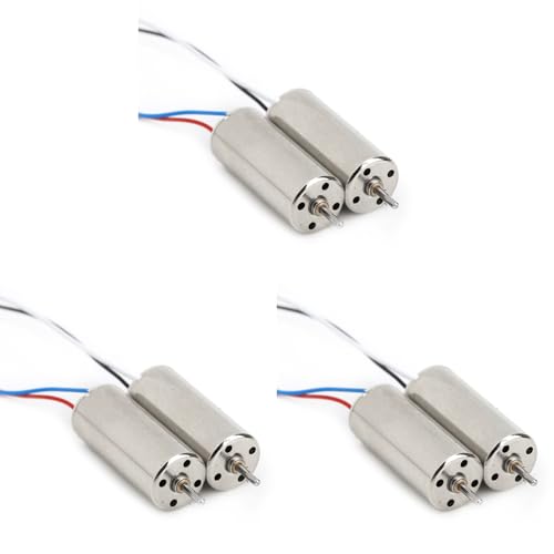 6 Stuks 8520 Motor, Krachtig Uitgangsvermogen Drone Motor 8,5 X 20 Mm Warmteafvoergat 3 Tot 5 V Spanning 12 Cm Staartcircuit voor Verbeterde Drone-mobiliteit