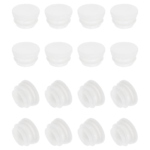 Ronde Plastic Plug, 16 st 1.11inch/28mm Tubing Invoegen End Caps Plastic Plug Cap voor Ronde Tubing Stoel Benen Meubels Metalen Tubing Hardware Plugs Hences, Wit
