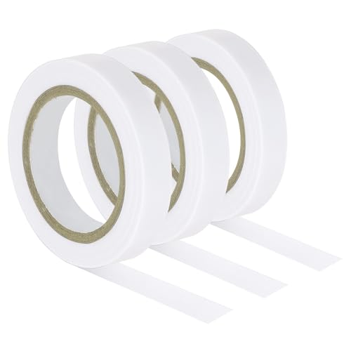 32,8ft Grip Finish Tape, 3 stuks PVC Racket Finish Tapes Racket Accessoires Sticky Seal voor Tennis Badminton, Wit