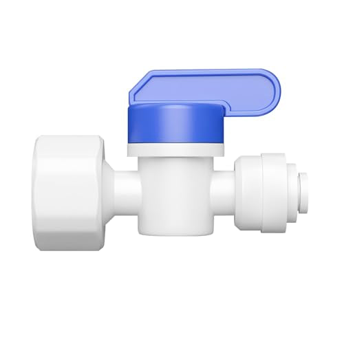 1 Piece 1/2" Vrouw tot 1/4" Inline Faucet/Shut-Off Valve, Plug Connection Adapter Past voor koelslang, Waterbuis