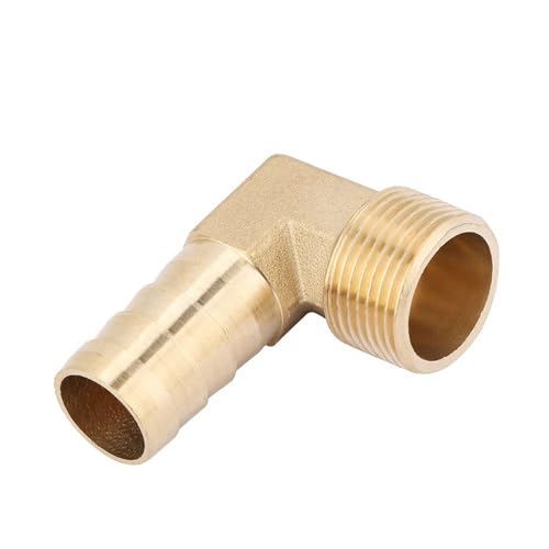 Messing pijp passen, 90 graden elleboog messing Barb passen G3/4 Man Thread Metal Metalen Messing Hose Fitting Air/Water/Fuel/Oil/Inert, Slang past met Barbs (2)