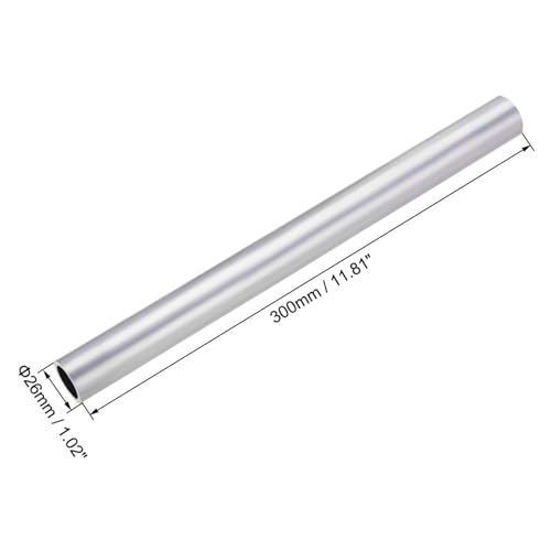 1Pc 6063 Aluminium Ronde Tube, 26mm OD 20mm ID 300mm Lengte Naadloos Aluminium Straight Tube Pipe Tubing voor Industrie DIY Projecten