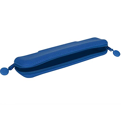Mini Siliconen Pencil Ui, Cosmetic Make-up Supplies Opslagzak met rits, Pouch voor School Office Supplies, Travel Accessoires, Stationery (Blauw) 4