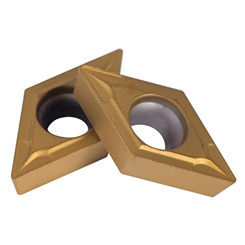 10Pcs DCMT11T304 HM YBC251 CNC Carbide Tips Invoegen Blad, Cutter Draaibank Draaigereedschap met doos, houder Indexeerbare Invoegsels 19,5 * 11 * 4mm/0.77 * 0,43 * 0,16 Inch 4