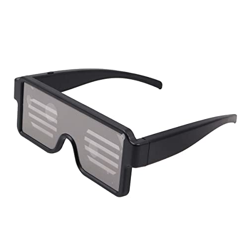 LED-bril USB opladen glazen oplaadbaar met LED-display voor Night Club Kerstmis verjaardag partij accessoire (Roze) 3