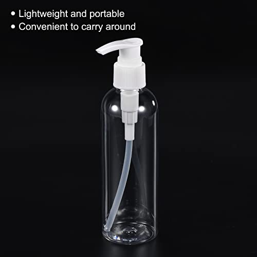 200ml Airless Pump Bottles 3 Pack Portable Refillable Dispenser Containers voor reizen Shampoo Lotion, Clear 4