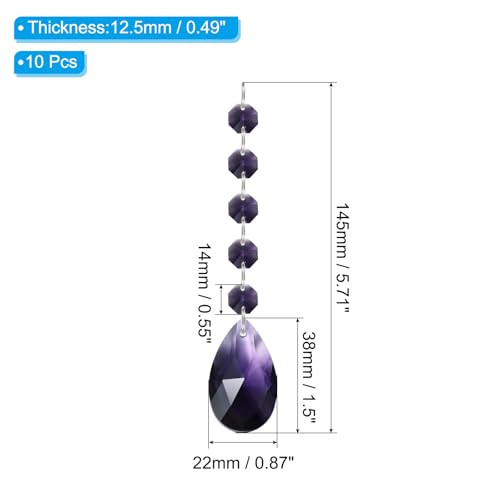 Teardrop Crystal Chandelier Hangers Kralen, 10st 145mm Lengte 38mm Kroonluchter Prisma's Onderdelen Ornamenten Hangen Kralen voor DIY Kunst Ambachten Decoratie
