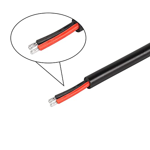 Set van 2 DC Extension Cable, 90 Degree DC 5.5mm x 2.1mm, Plug on Bare Wire, Open End, Voeding, Vervanging Reparatie Kabel, voor Monitors, LED Strip Light, CCTV Bewakingscamera 3