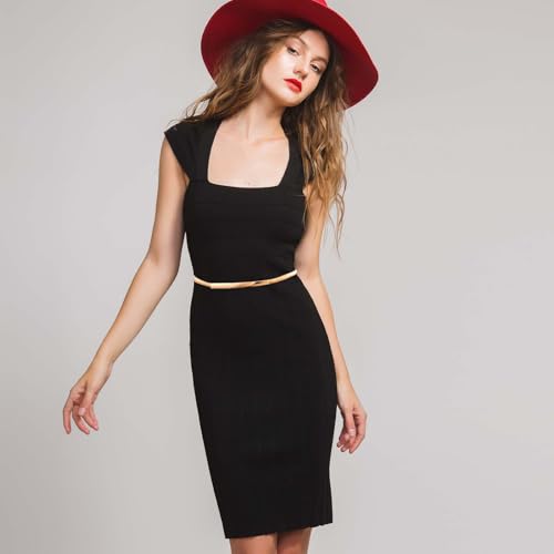 Vrouwen Dun metalen riem Goud Elastische Narrow ketting riem verstelbare taille riem Dunne riemen voor vrouwen, goud