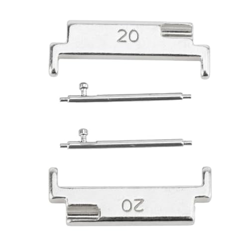 Metal Watch Band Adapter 20 tot 22mm Horlogeband Connector, eenvoudige schakelaar Spring Bars voor 20mm vervangen door 22mm Horlogeband