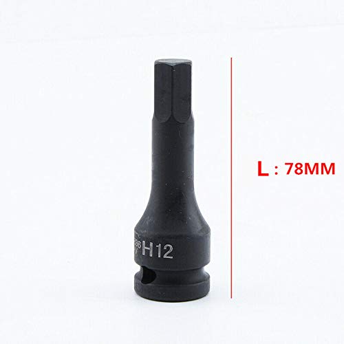 Hex Socket Bit 1/2" H8 Nut Driver Socket Hexagon Impact Driver Bit Hex Wrench (pakket van 1)