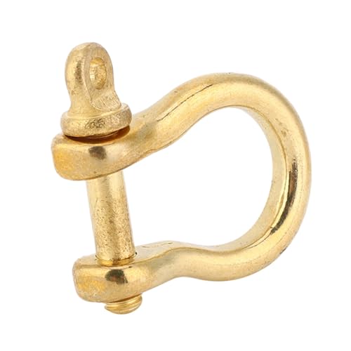 Zeilen, Messing sluiting, Marine 2 Set Anker sluiting Pure Messing U Type Fob Keychain Hook Gold Connection Gesp 10m m 5