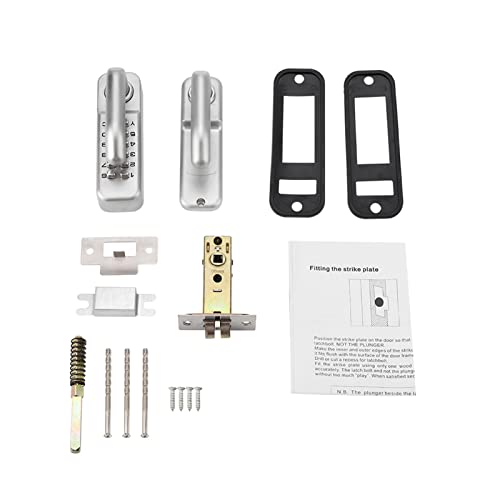Waterdichte sleutelloze deur slot, mechanische code slot, 1-11 digit code combinaties, wachtwoord voor 30-60 mm deurdikte, met handvat en mortise slot, zinklegering 4