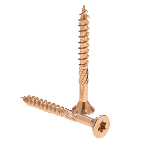 4mm hout Schroeven Zelftappende Torx Carbon Steel Geel met Galvanized Multi Purpose Hout Gebruik Flat Head (Box van 500st) Grootte: 4mm x 35mm