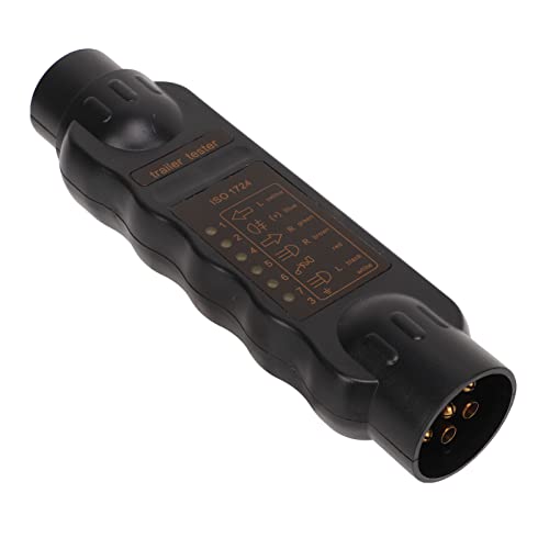 Trailer Plug Socket Tester, Trailer Socket Tester 7 Pin elektrische TOW BAR VEREIST CIRCUIT LichttestTROOL VOOR TRUCK RV (zwart label)