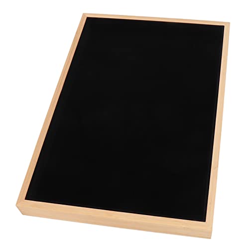 Houten sieraden tray, sieraden tray-organizer Stapelbare sieraden Trays sieraden display Trays voor oorbellen ketting armbanden, sieraden-ring display Organizer opslag lade houder, zwarte set