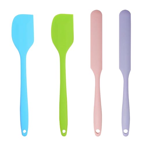 4 stuks Bak off Siliconen Spatula Set Mini Siliconen Spatula Hoge hittebestendig Non-Stick Rubber Spatula Set Food Grade Bak Spatula Keukengerei voor het bakken koken en mengen
