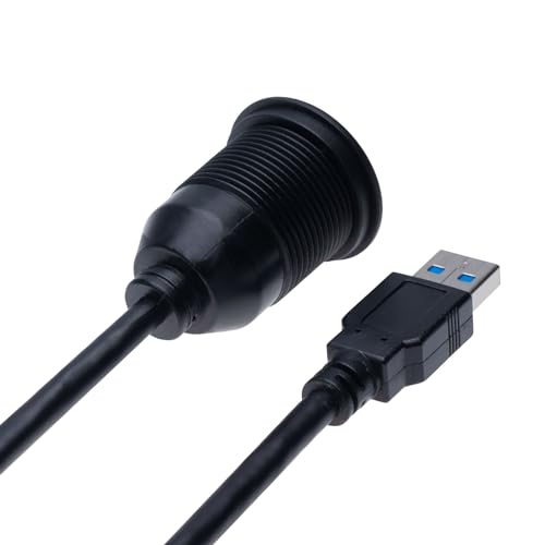 USB 3.0 1M Man tot vrouw auto ronde Inbouw Dashboard Mount Kabel uitbreiding voor auto, voertuig, boot, vrachtwagen, fiets, motor, Yacht Dashboard Panels (1 meter) 5