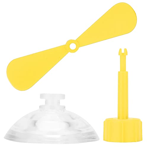 Bike Helm Propeller, Decoratieve Helm Zuigbeker Rubber en Plastic Motorhelm Propeller Rubber & Plastic(Geel)