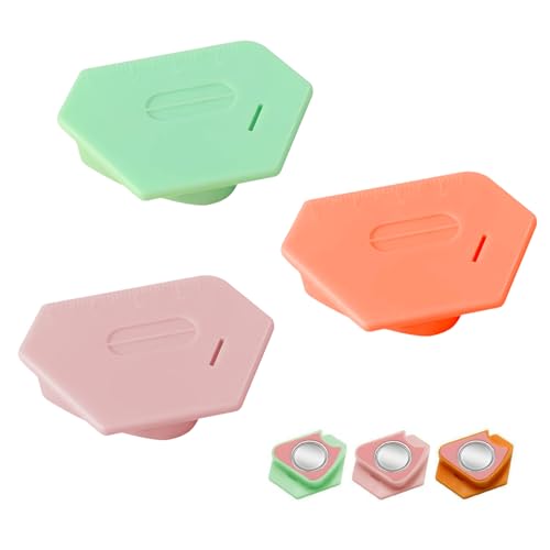 3 stuks magnetische naad gids Naaien Accessoires Naaimachine Liniaal Magnetische naad gids Polygonale Multifunctionele Naad gids Zoom met schaal (oranje/roze/groen)