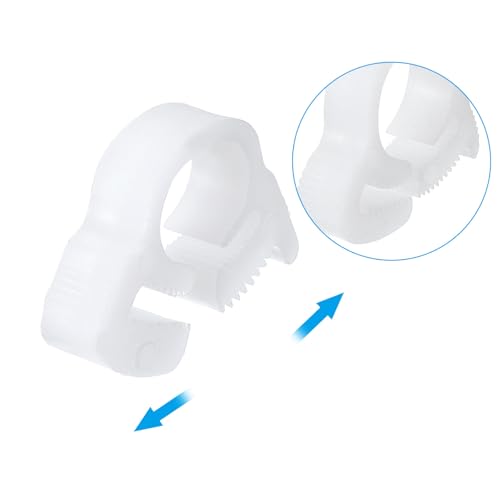 3 stuks kunststof slangklemmen, 3 inch zwaar Duty Quick Dubbele snap handgreep Ratchet verstelbare klem voor slangstroom, wit 3
