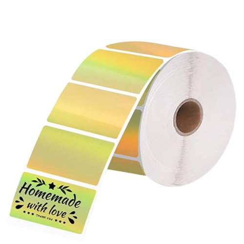 Gold Thermal Sticker Labels, 50 x 50 cm, 400 stuks, Ronde Thermische Labels, Logo Stickers, 57 x 32 cm, 500 stuks, Square Direct Thermal Label, Roll Printer Stickers Naam Tag voor prijs, Naam
