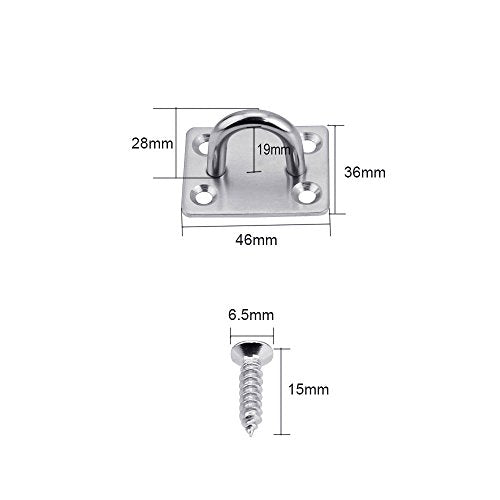 Haspe Scheerroof, 5 inch hangslot, 304 Roestvrij stalen deur slot, zwaar apparaat, beveiliging deur hardware met schroeven voor houten deur kast, zilver 4