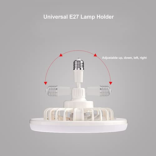 E27 Lamphouder Ventilator Moderne plafondventilatoren met verlichting en afstandsbediening 85‐265V Verstelbare speed gesloten ventilator voor slaapkamer woonkamer keuken 5