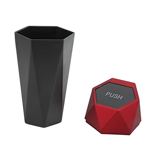 Car Roll Bin met deksel Leakproof Rood Stijlvol voor voertuigen Home Office Keuken 5