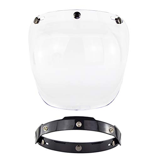 Yorimi Motorfiets Helm, Open Gezicht Helm Visor Motorfiets Helm Bubble Visor Bubble Shield Motorfiets Helmen Accessoires