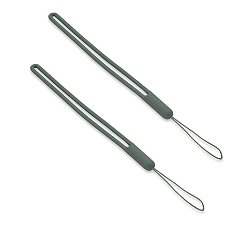 Donkergroen 2PCS verstelbare kleurrijke Siliconen hand polsband Lanyard Waterdicht voor mobiele telefoon, USB Flash Drive, Mp3, Mp4, Mini Camera