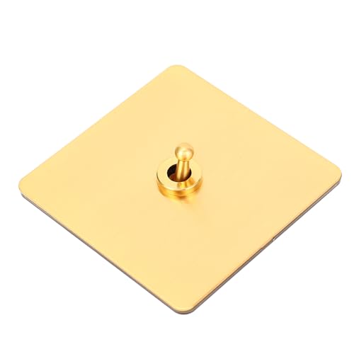 AC250V Schakelschakelaar, metalen paneel Schakelschakelaar 1-gangs 2-weg Power Switch met gouden kleur roestvrij staal paneel en geïsoleerde PC Base 5