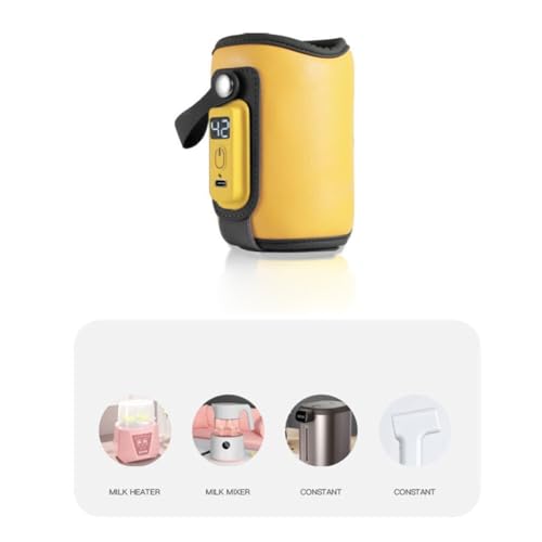 Baby fleswarmer, reis draagbare USB fleswarmer voor temperatuurbehoud, Baby fleswarmer met temperatuurweergave, Verwarming van melk en Babyvoeding, Baby fleswarmer voor auto reizen 4