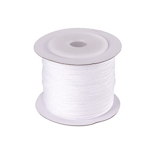 142 Yards 0.6mm gevlochten Nylon Wire Witte Chinese Knop koord touw Macrame gevlochten kralen koord String voor Kumihimo ketting vriendschap armbanden maken