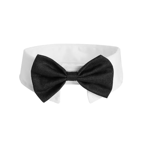 Sea Pet Decoration Collar Cat Outfit Tie + Bow Tie Pet Kleding voor Cat Honden Bruiloft verjaardag zwart wit 3