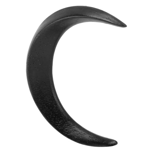Maan haarvork, prachtige houten maan haar Stick houten maan haarspeld voor vrouwen Decoratieve gesneden haarclip Alle bijpassende haarspeld voor dagelijks reizen partij S grootte(BLACK)