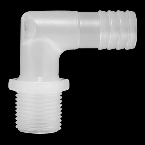5/8" G x 5/8" slang Barb passen L Elbow Fittings, 5st Plastic Barbed Wire Pipe Connector Joint Splicer Mender Adapter Unie voor gas brandstof vloeibare lucht 4
