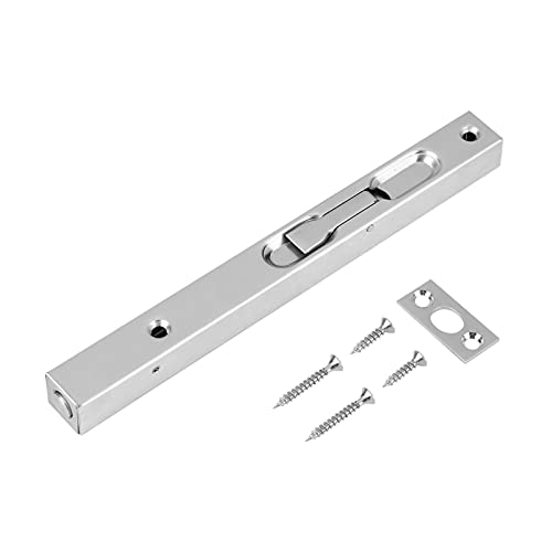 Deur Bolt Schuifslot, Zilver Roestvrij staal Verborgen Countersunk Locking Home Gate Door Security Fittings (200mm)