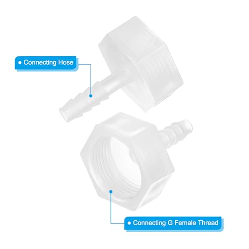 Set van 5 kunststof slangenhouders, 1/4 Inch Bard x 3/4 Inch G Vrouwelijke draadadapter Connectorbuis geschikt voor watervloeistofgasbrandstof 4