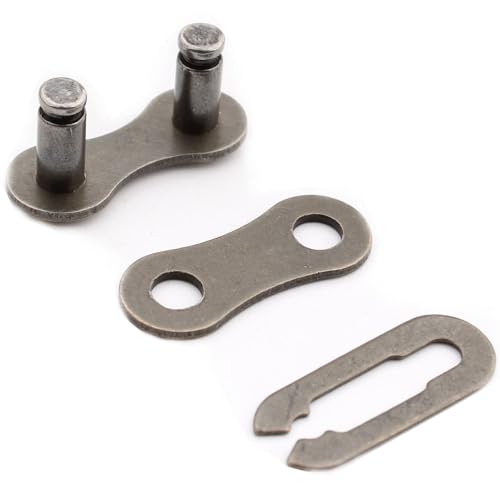 RUNCC-YUN Fietsketting Links, 20 stuks, 1 snelheid ontbreekt Kettinglinks, 1-Way Herbruikbare stalen fiets Ketting Links, Single Speed Chain Links(Brown) 4