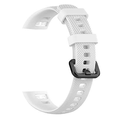 Silicone Soft Silicone Polsband Vervanging horlogeband armband voor Band 3 Pro en Band 4 Pro (White)