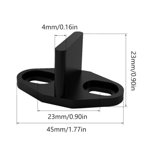 2 stuks Floor Guide, Zwarte verstelbare kunststof schuifdeur gids met schroeven Schuurdeur Accessoires - Eenvoudig te installeren