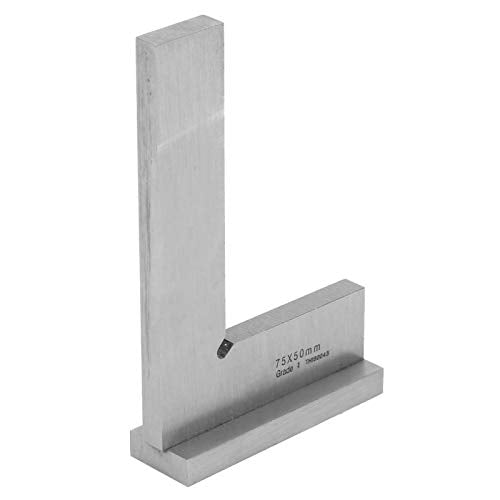 Machinist Steel Square, Hoge Nauwkeurigheid Carbon Steel, 90 graden Rechte Hoek Ruler met Stoelen Engineer Tool(75x50) 3