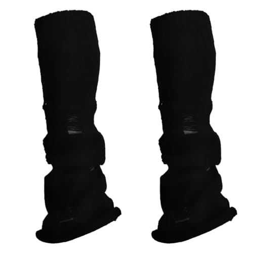 Beenwarmers voor vrouwen, 1 paar lange gebreide zwarte speciale benen warm water Warmers haken winter vrouwen meisjes zwart een maat, zwart