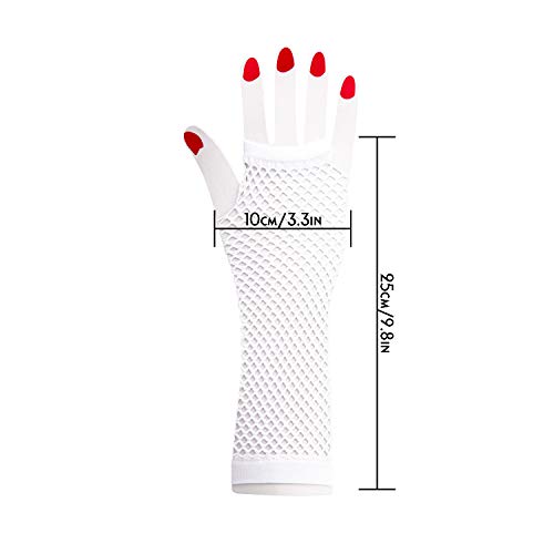 Lange Visnet handschoenen voor 80s kostuum avond partij leveringen