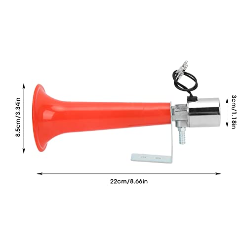 180DB Red Air Horn Universal 12V/24V Caravan Druk Fluit Horn voor Auto's Vrachtwagens SUV's Motorfietsen-Truck Fluit Trumpet