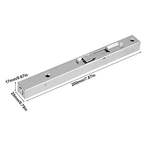 Deur Bolt Schuifslot, Zilver Roestvrij staal Verborgen Countersunk Locking Home Gate Door Security Fittings (200mm)